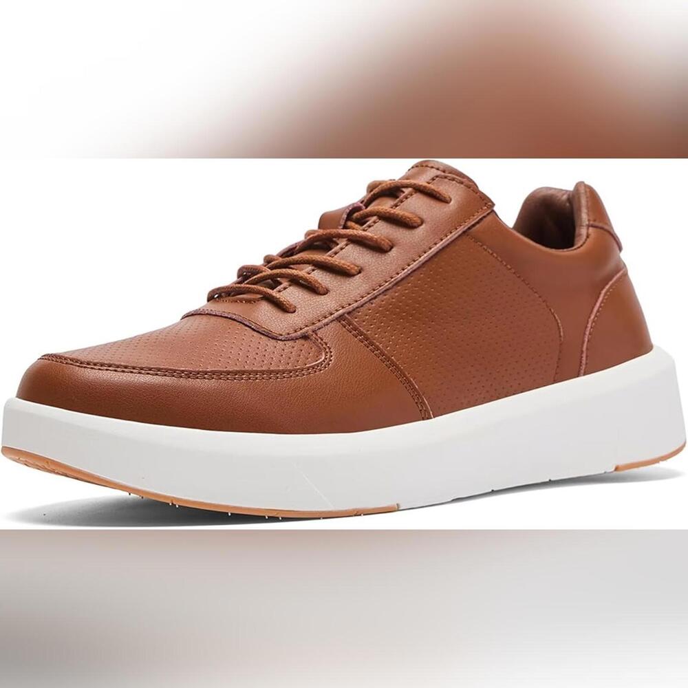 NIB XPACS Men's Orthopedic Leather Dress Walking Shoes, Brown, 11.5